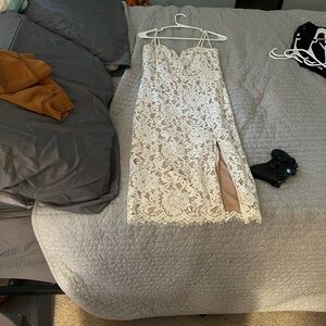 Elegant Lace Dress with Spaghetti Straps